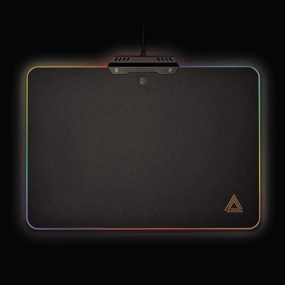 RGB Tapis de Souris Gaming XXL - LED Lumineuse Tapis de Souris Multicolore  11 Modes - 800 x 300mm - Surface antiderapant pour PC Gamer - TITANWOLF