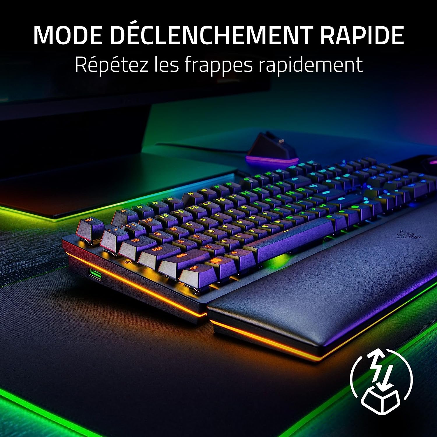 Clavier Gamer Mécanique Rétro-éclairé LED RGB 12 Dynamique Modes
